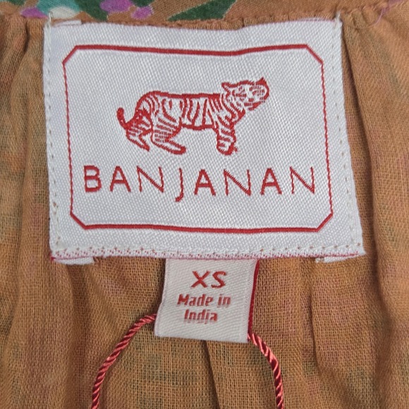 Banjanan Dress Womens XS Extra Small Floral Patchwork Boho Long‎ Sleeve Maxi - Picture 6 of 16